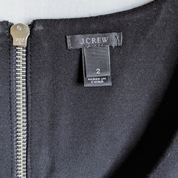 J. Crew Black Exposed Zipper Scuba Knit Midi Dress - Picture 13 of 13